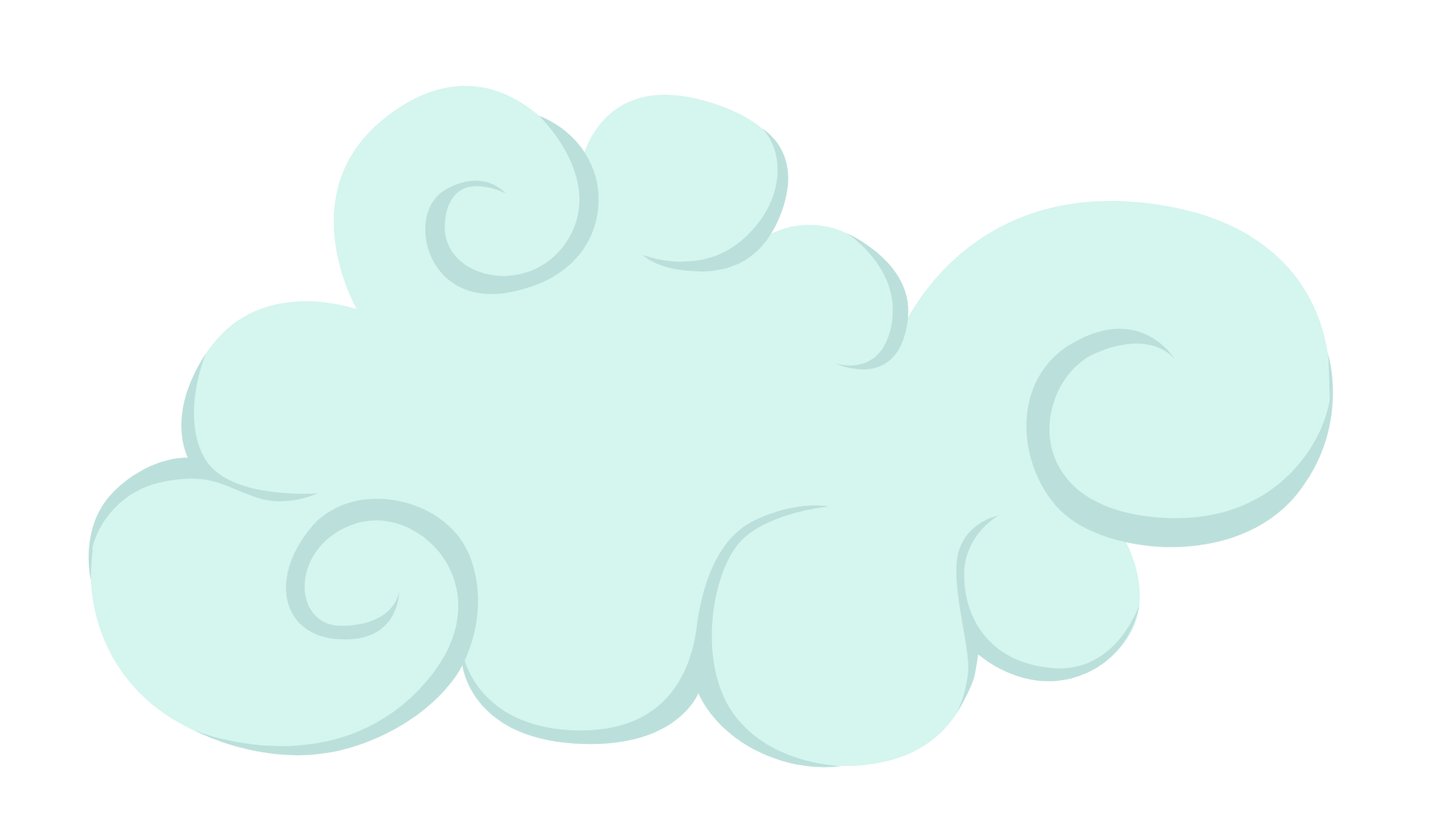 Dekorative Wolke rechts